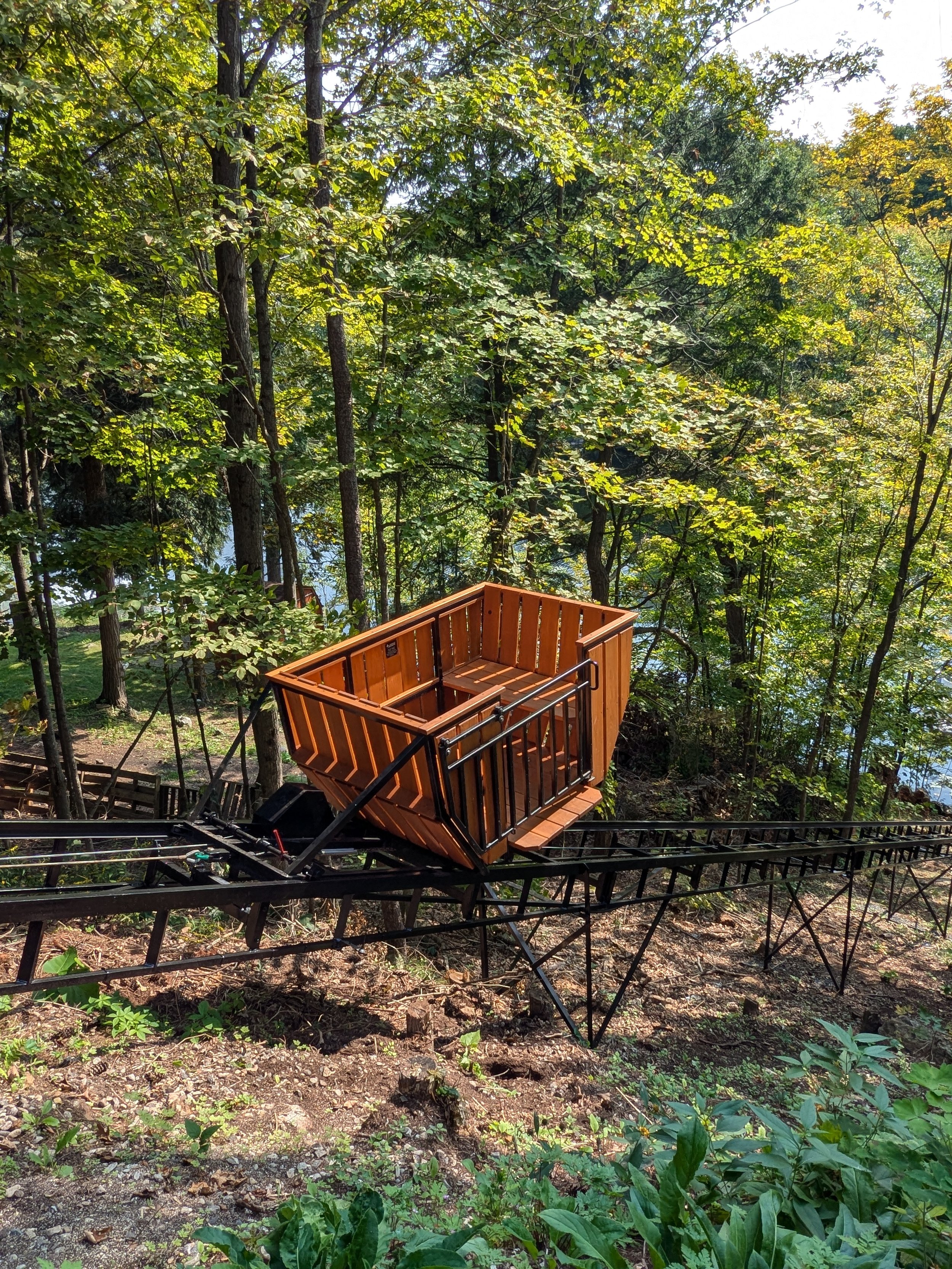 Once the natural vegetation grows back, the lift will blend into the surroundings and become virtually invisible from the waterfront.